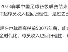 中超收入球员最高是税前500万 你猜是武磊 或者奥斯卡 甚至韦世豪