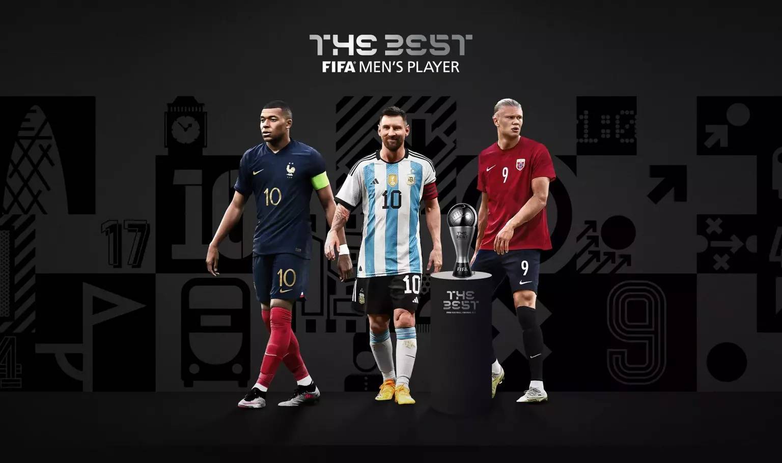 FIFA最佳候选人所获荣誉：哈兰德3冠王，梅西成5大联赛历史射手王-哈兰德